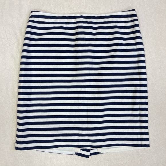 J Crew No. 2 Pencil Striped Skirt Size 6 - Picture 1 of 4